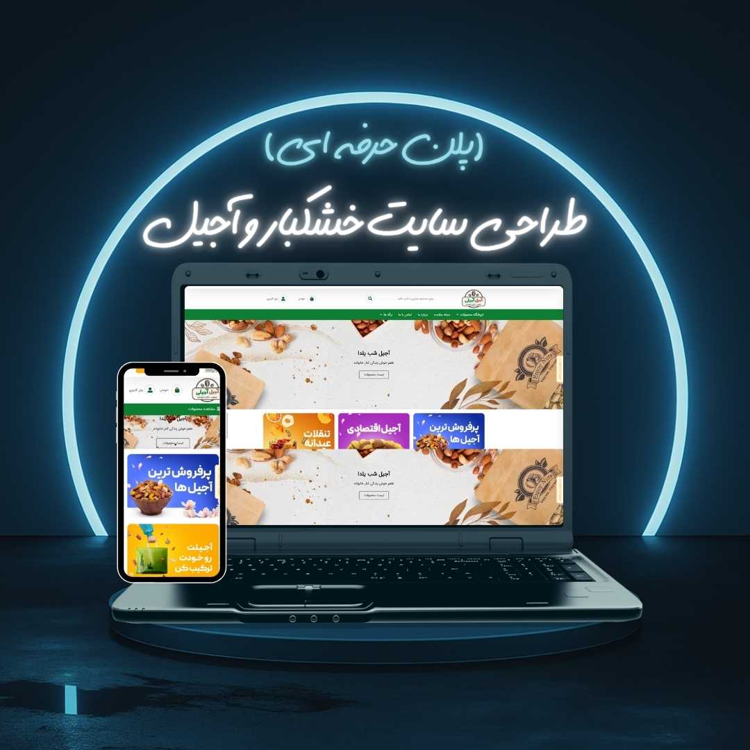 طراحی سایت خشکبار و آجیل پلن حرفه ای