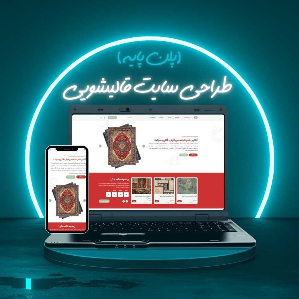 طراحی سایت قالیشویی پلن پایه
